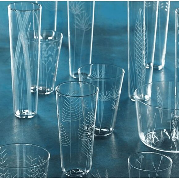 MOD-ISH Hand-Etched Hand-Blown Botanical Champaign (SET OF 6) - Picture 8 of 8